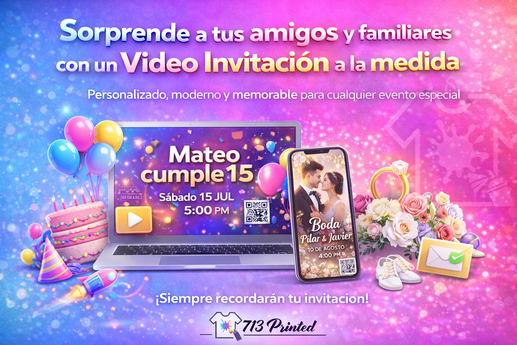 Video Invitaciones Personalizadas – Cualquier Tema, Diseño Único con Fotomontaje ⭐