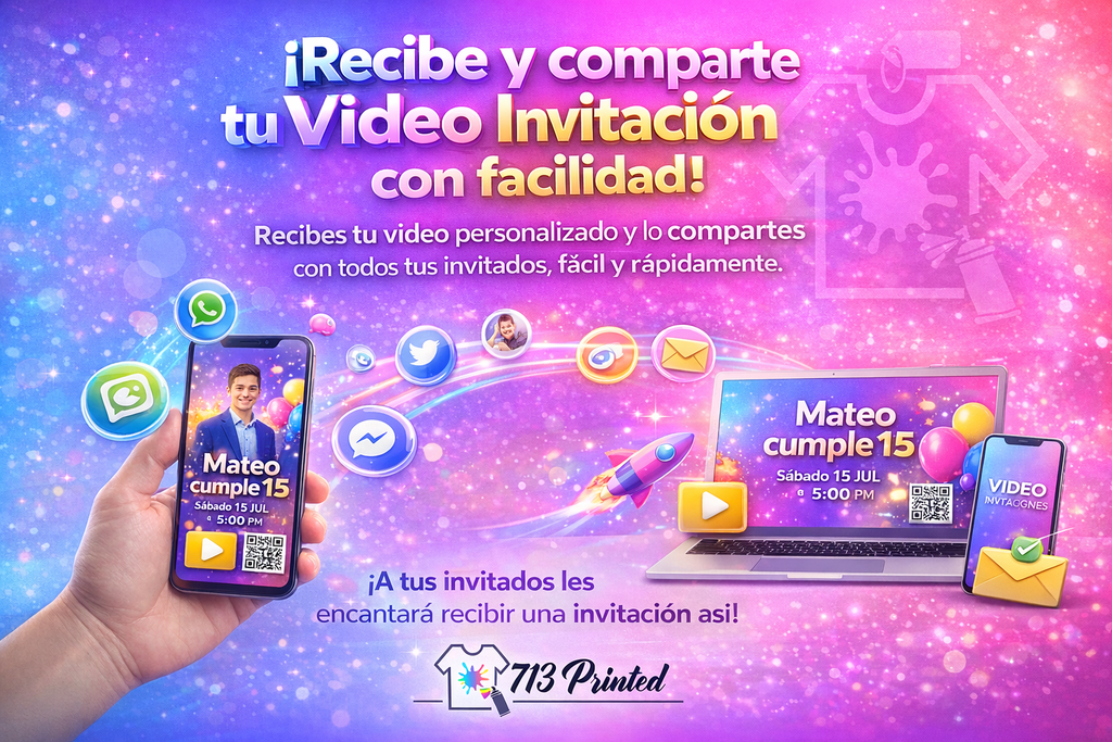 Video Invitaciones Personalizadas – Cualquier Tema, Diseño Único con Fotomontaje ⭐