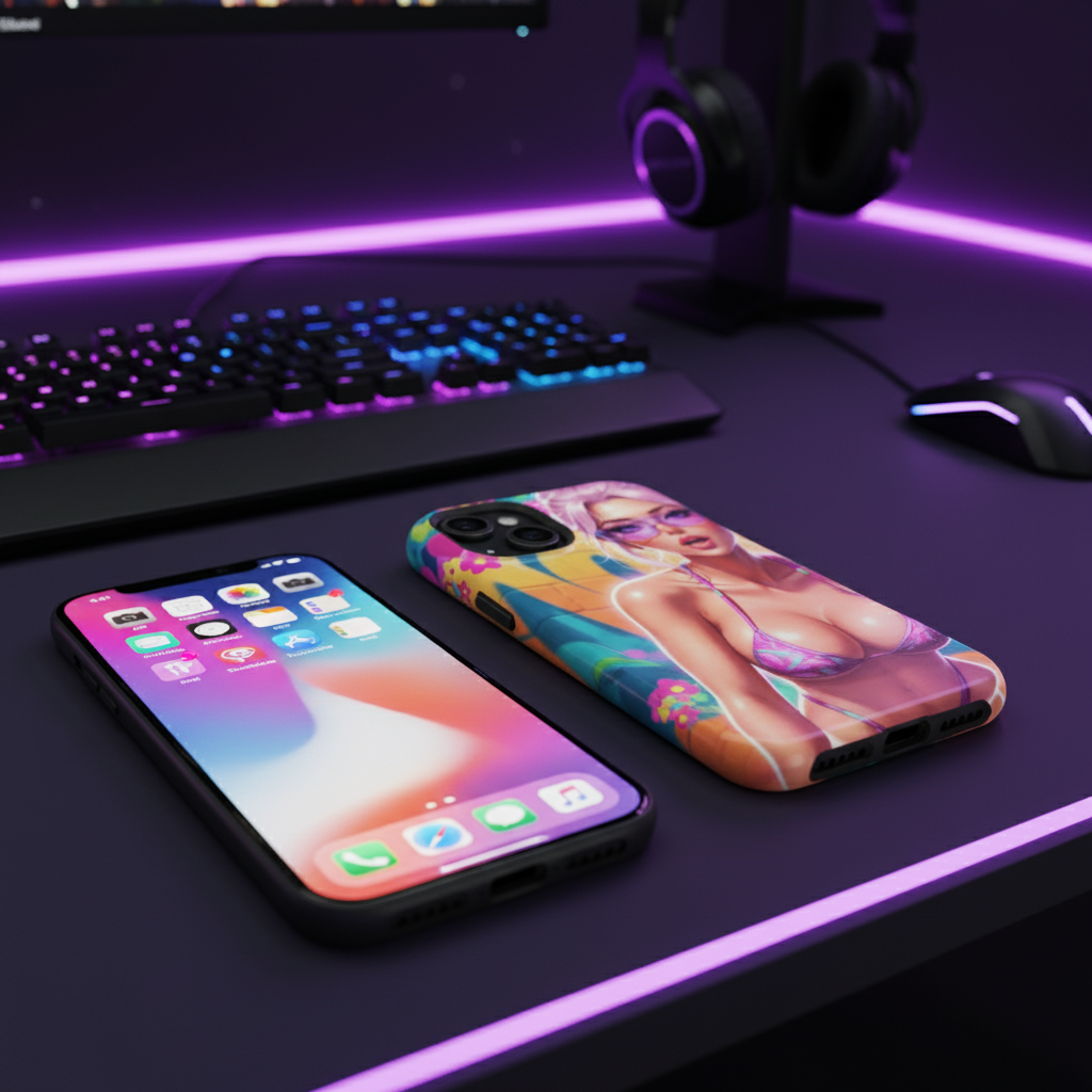 Sexy Girl Premium Dual-Layer Phone Case | Full-Wrap Print | iPhone 13-17 Series