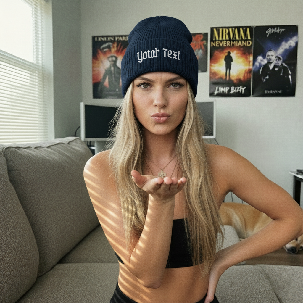 Custom Mood Beanie – 50% Recycled, 100% You