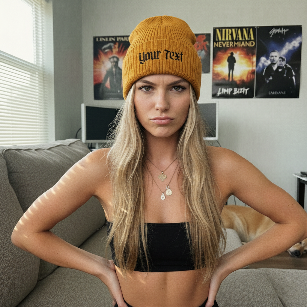 Custom Mood Beanie – 50% Recycled, 100% You