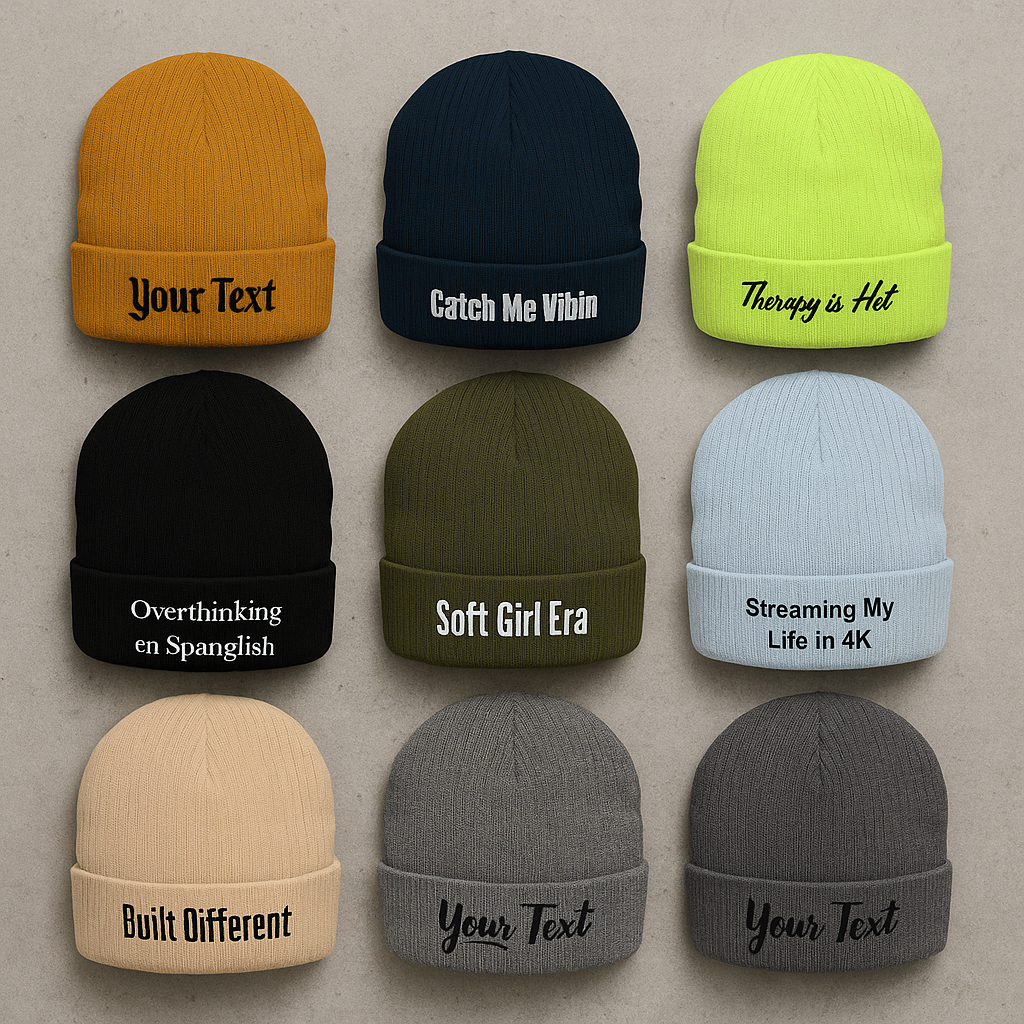 Custom Mood Beanie – 50% Recycled, 100% You