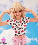 Heart Cut Out Crop Tee photo and heart