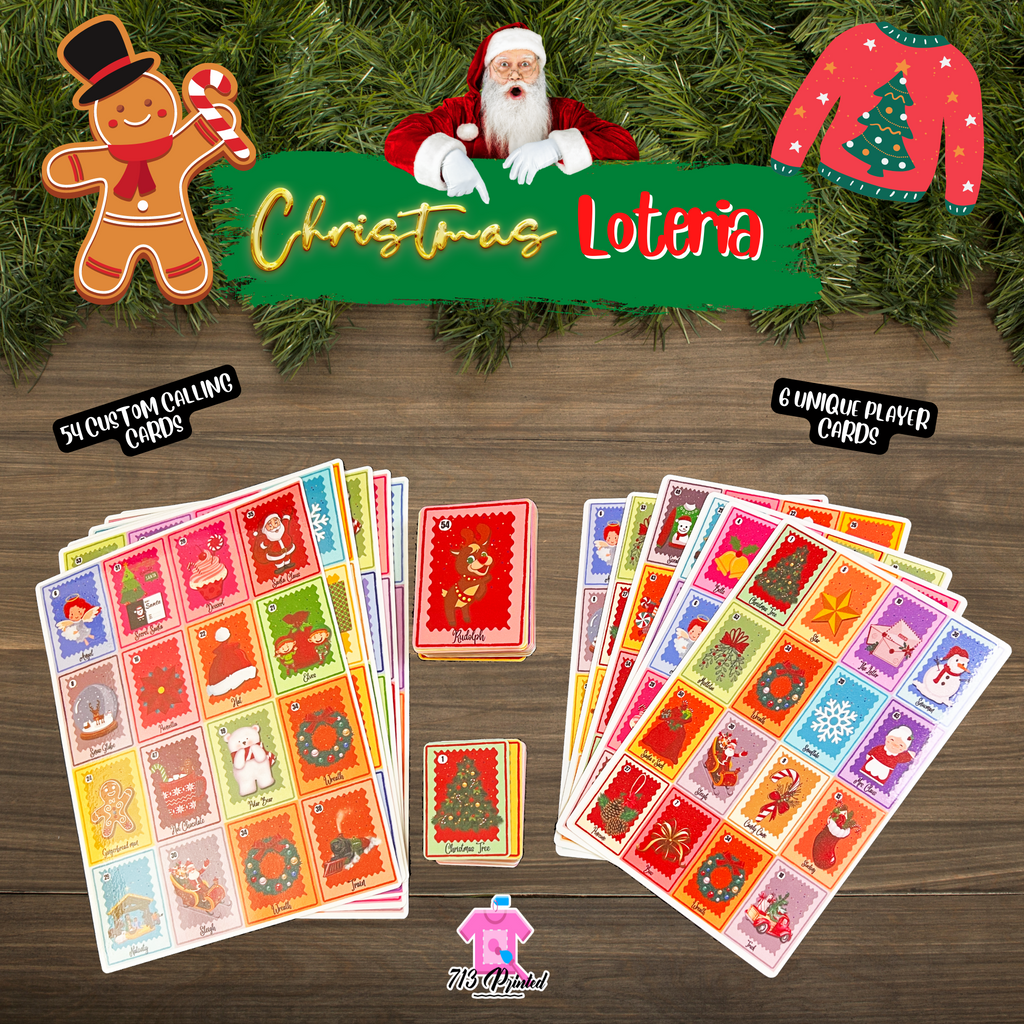 Christmas Games Loteria 54 Board Games - Christmas Games - Christmas Games bingo