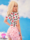 Heart Cut Out Crop Tee photo and heart