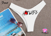 Hot Wife Custom Personalized Thong Panties Reversible With Your Words Custom Printed Sexy Fun Funny Customized Panty Thong Lingerie