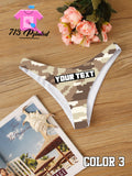 Camouflage Custom Personalized Thong Panties Reversible With Your Words Custom Sexy Fun Funny Customized Panty Thong Lingerie 6 Colors