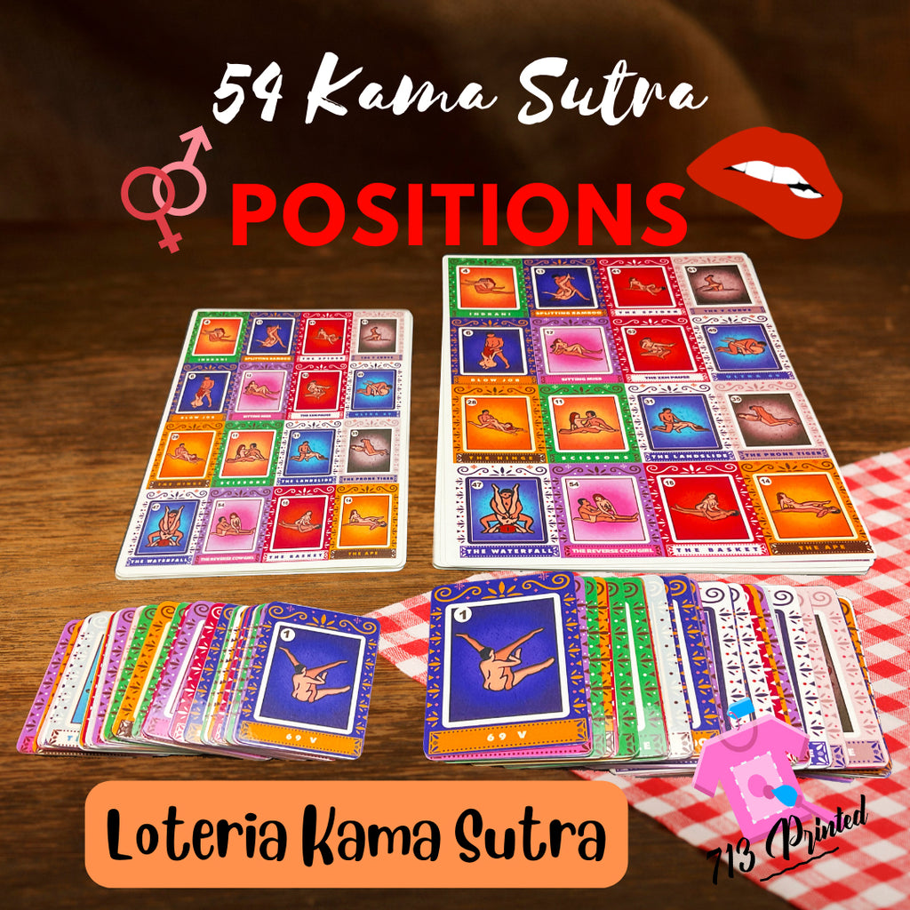 Loteria Kama Sutra, Kama Sutra Bingo 54 positions cards water proof