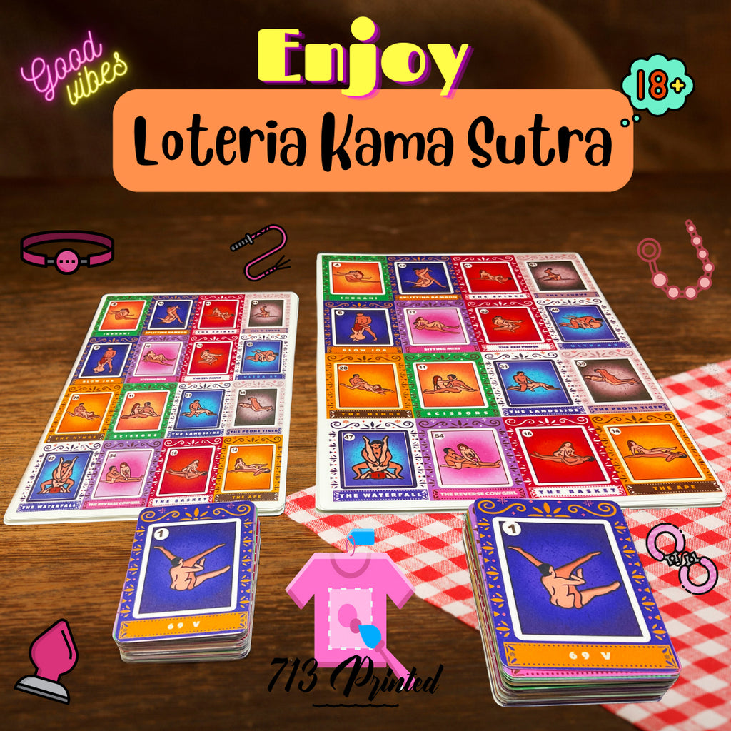 Loteria Kama Sutra, Kama Sutra Bingo 54 positions cards water proof