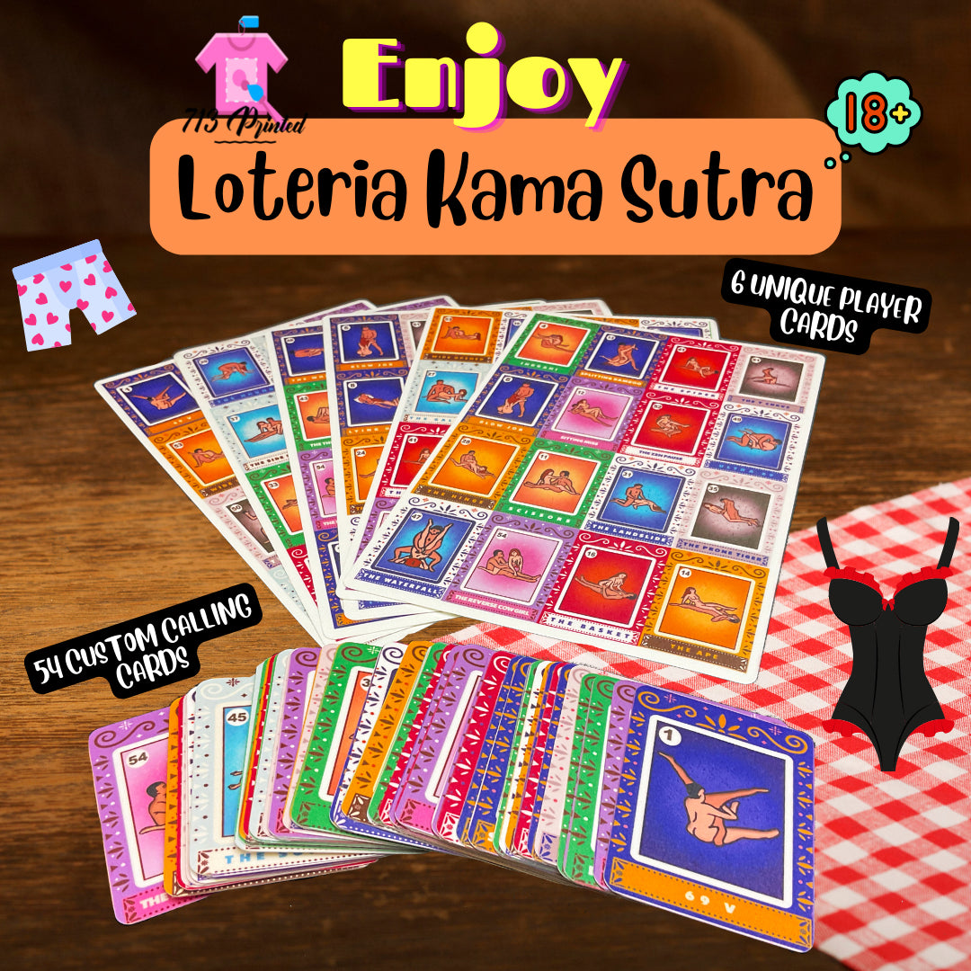 Loteria Kama Sutra, Kama Sutra Bingo 54 positions cards water proof