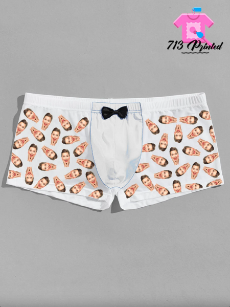 Personalized Boxers for Husband or Boyfriend, Custom Wedding Gift for Bridegroom, Print Face Photo Underwear, Popular Valentine's Gift