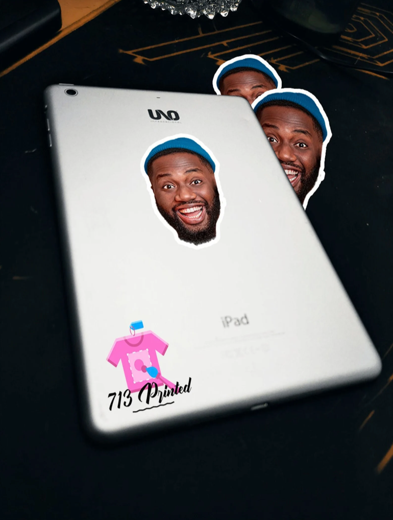 Custom FACE Sticker | Upload Any Image of Your Friends Face | Sticker funny gift 3 sizes