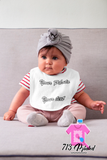 Toddler Bib Fully Customizable whit name, photo button gift 10x12 baby