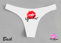 Custom Personalized Thong Panties Reversible With Your Words Custom Printed Sexy Fun Funny Customized Panty Womens Thong Lingerie