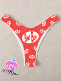 Custom funny logo Thong bikini   With Your Words Custom Printed Sexy Fun Funny Customized Panties  Lingerie