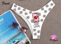 Funny Custom Personalized Thong Panties Reversible With Your Words Custom Printed Sexy Fun Funny Customized Panty Thong Lingerie