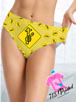Custom funny logo  pantie   With Your letter Custom Printed Sexy Fun Funny Customized   Lingerie