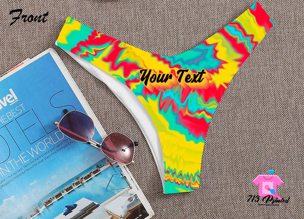 Custom Personalized Thong Panties Reversible With Your Words Custom Pr –  713printed