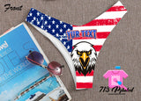 USA Flag Custom Personalized Thong Panties Reversible With Your Words Custom Printed Sexy Fun Funny Customized Panty Thong Lingerie