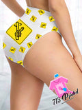 Custom funny logo  pantie   With Your letter Custom Printed Sexy Fun Funny Customized   Lingerie