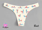 Kamasutra Custom Personalized Thong Panties Reversible With Your Words Custom Printed Sexy Fun Funny Customized Panty Thong Lingerie