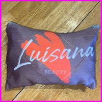 Custom Cosmetic Bag  Beauty Whit Name 6 Colors Soft Texture Printing on Two Sides