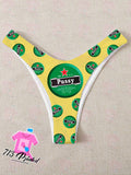 Custom funny logo Thong bikini With Your Words Custom Printed Sexy Fun Funny Customized Panties Lingerie