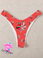 Custom funny logo Thong bikini   With Your Words Custom Printed Sexy Fun Funny Customized Panties  Lingerie